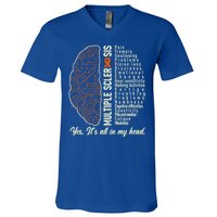 Multiple Sclerosis Yes It's All In My Head Brain Circuit V-Neck T-Shirt