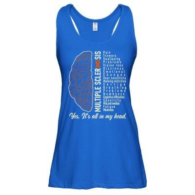 Multiple Sclerosis Yes It's All In My Head Brain Circuit Ladies Essential Flowy Tank
