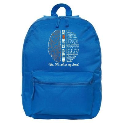 Multiple Sclerosis Yes It's All In My Head Brain Circuit 16 in Basic Backpack