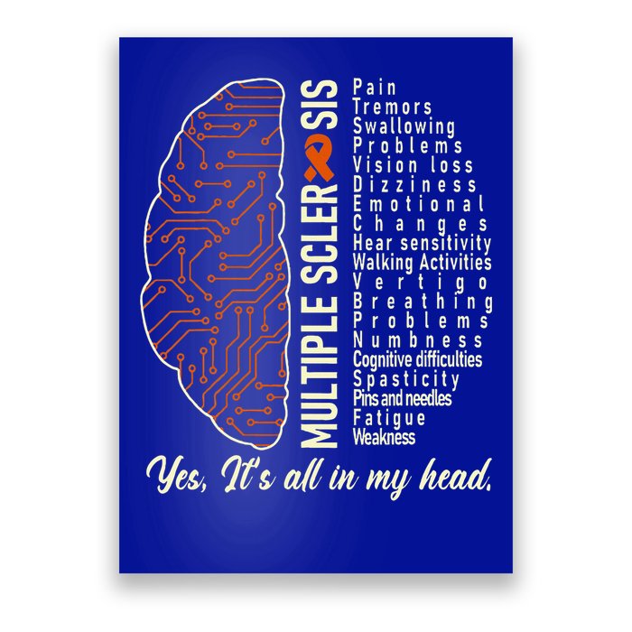 Multiple Sclerosis Yes It's All In My Head Brain Circuit Poster