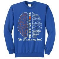 Multiple Sclerosis Yes It's All In My Head Brain Circuit Tall Sweatshirt