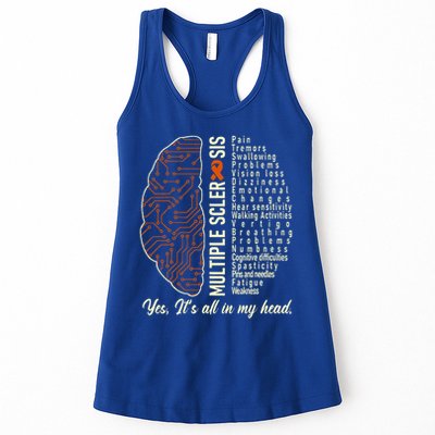 Multiple Sclerosis Yes It's All In My Head Brain Circuit Womens Tank Top