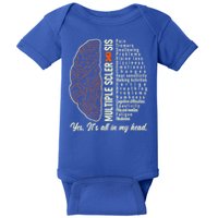 Multiple Sclerosis Yes It's All In My Head Brain Circuit Baby Bodysuit
