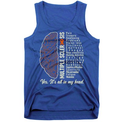 Multiple Sclerosis Yes It's All In My Head Brain Circuit Tank Top