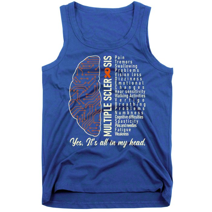 Multiple Sclerosis Yes It's All In My Head Brain Circuit Tank Top