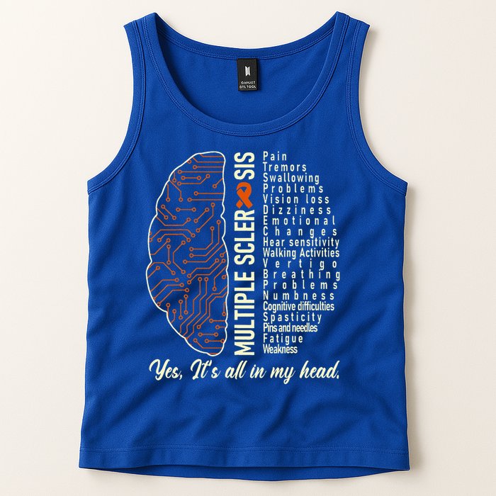 Multiple Sclerosis Yes It's All In My Head Brain Circuit Tank Top