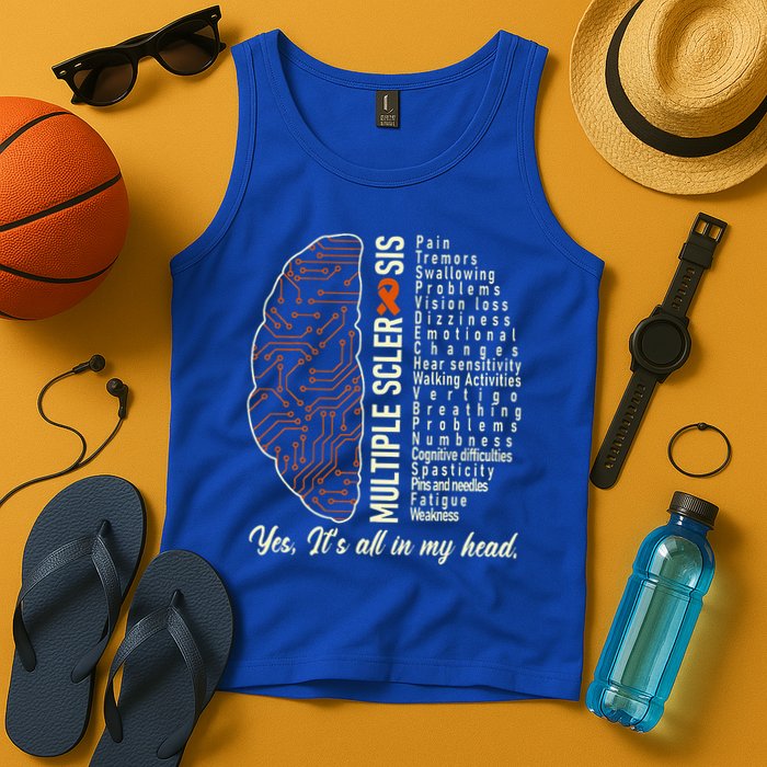 Multiple Sclerosis Yes It's All In My Head Brain Circuit Tank Top
