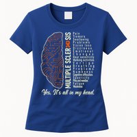 Multiple Sclerosis Yes It's All In My Head Brain Circuit Womens T-Shirt