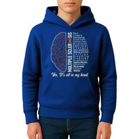 Multiple Sclerosis Yes It's All In My Head Brain Circuit Kids Hoodie