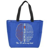 Multiple Sclerosis Yes It's All In My Head Brain Circuit Zip Tote Bag