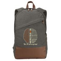 Multiple Sclerosis Yes It's All In My Head Brain Circuit Cotton Canvas Backpack