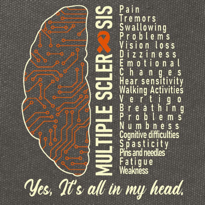 Multiple Sclerosis Yes It's All In My Head Brain Circuit Cotton Canvas Backpack