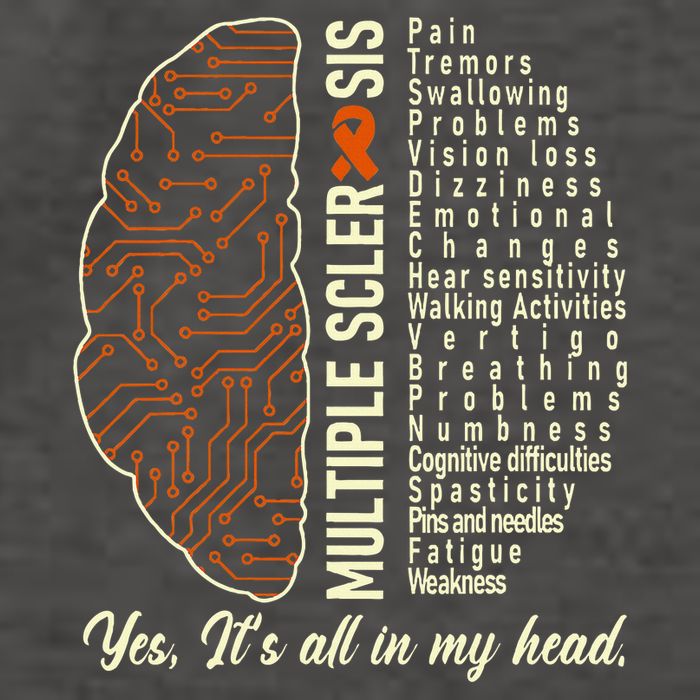 Multiple Sclerosis Yes It's All In My Head Brain Circuit Vector Backpack