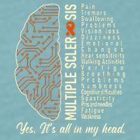 Multiple Sclerosis Yes It's All In My Head Brain Circuit Sueded Cloud Jersey T-Shirt