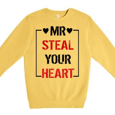 Mr. Steal Your Heart Valentines Day Premium Crewneck Sweatshirt