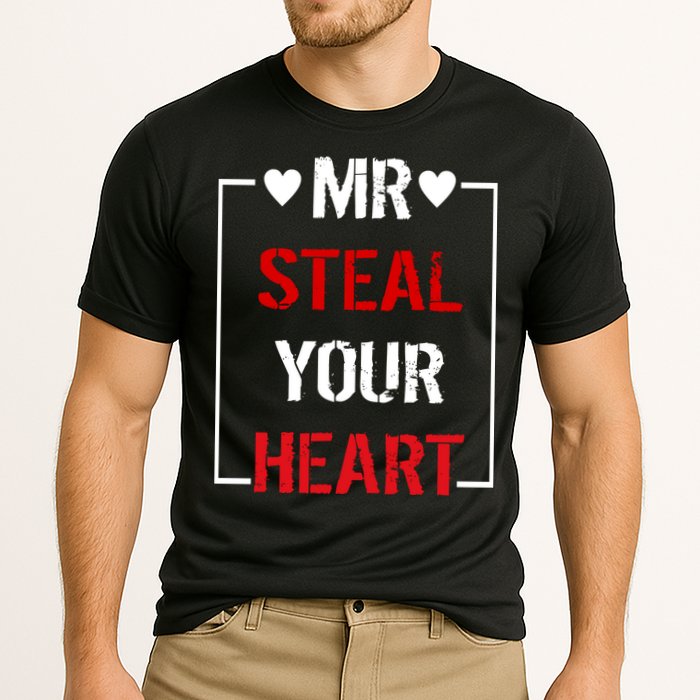 Mr. Steal Your Heart Valentines Day Cooling Performance Crew T-Shirt