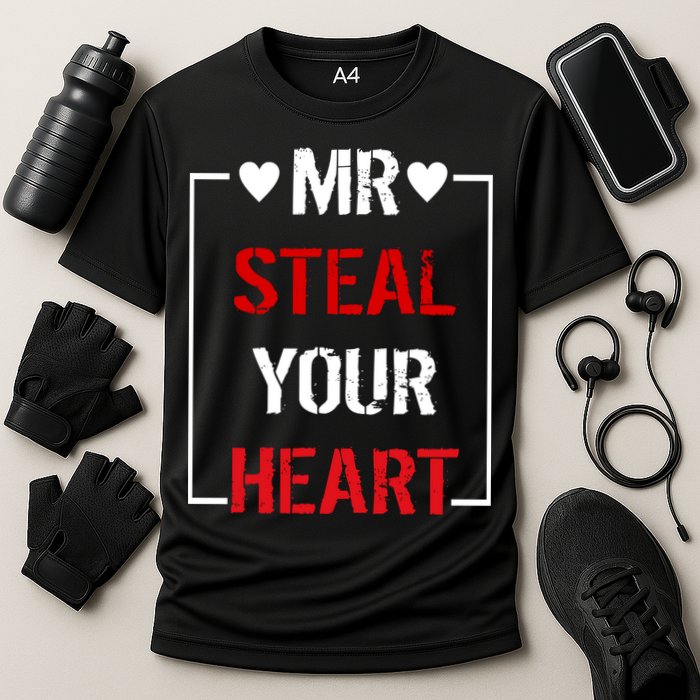 Mr. Steal Your Heart Valentines Day Cooling Performance Crew T-Shirt