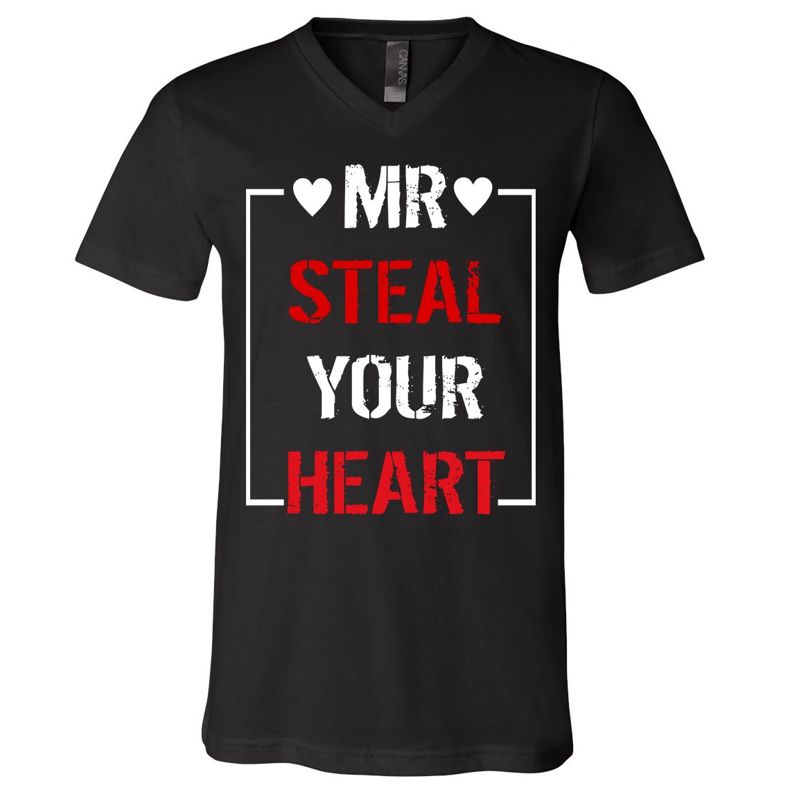Mr. Steal Your Heart Valentines Day V-Neck T-Shirt