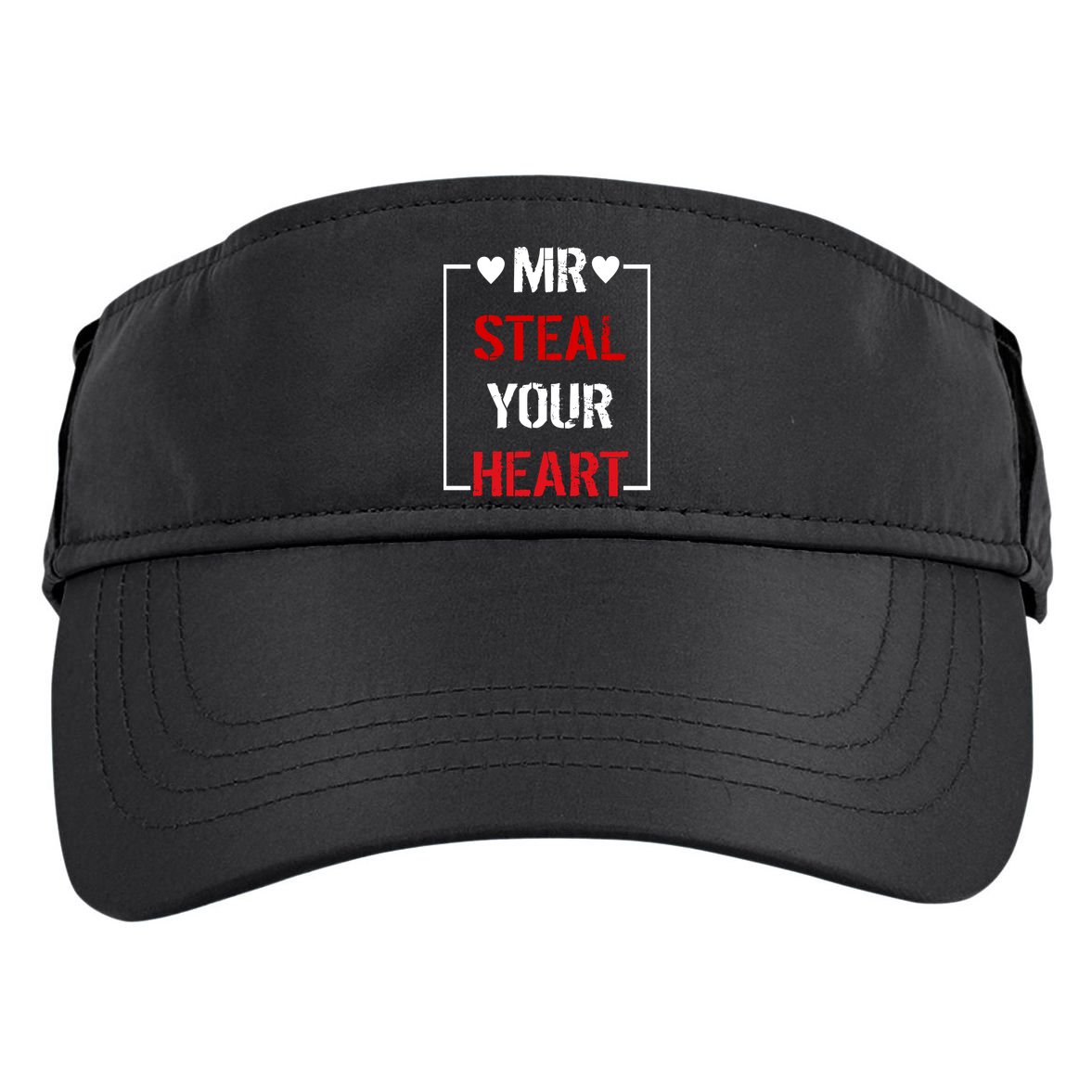 Mr. Steal Your Heart Valentines Day Adult Drive Performance Visor