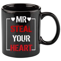 Mr. Steal Your Heart Valentines Day 11oz C Handle Ceramic Mug
