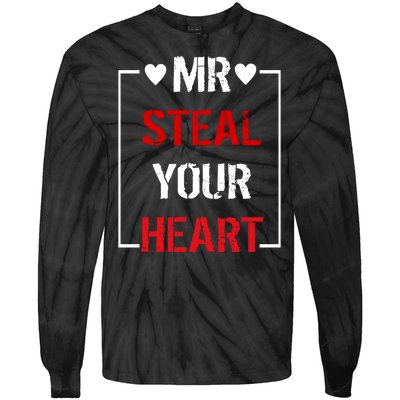 Mr. Steal Your Heart Valentines Day Tie-Dye Long Sleeve Shirt