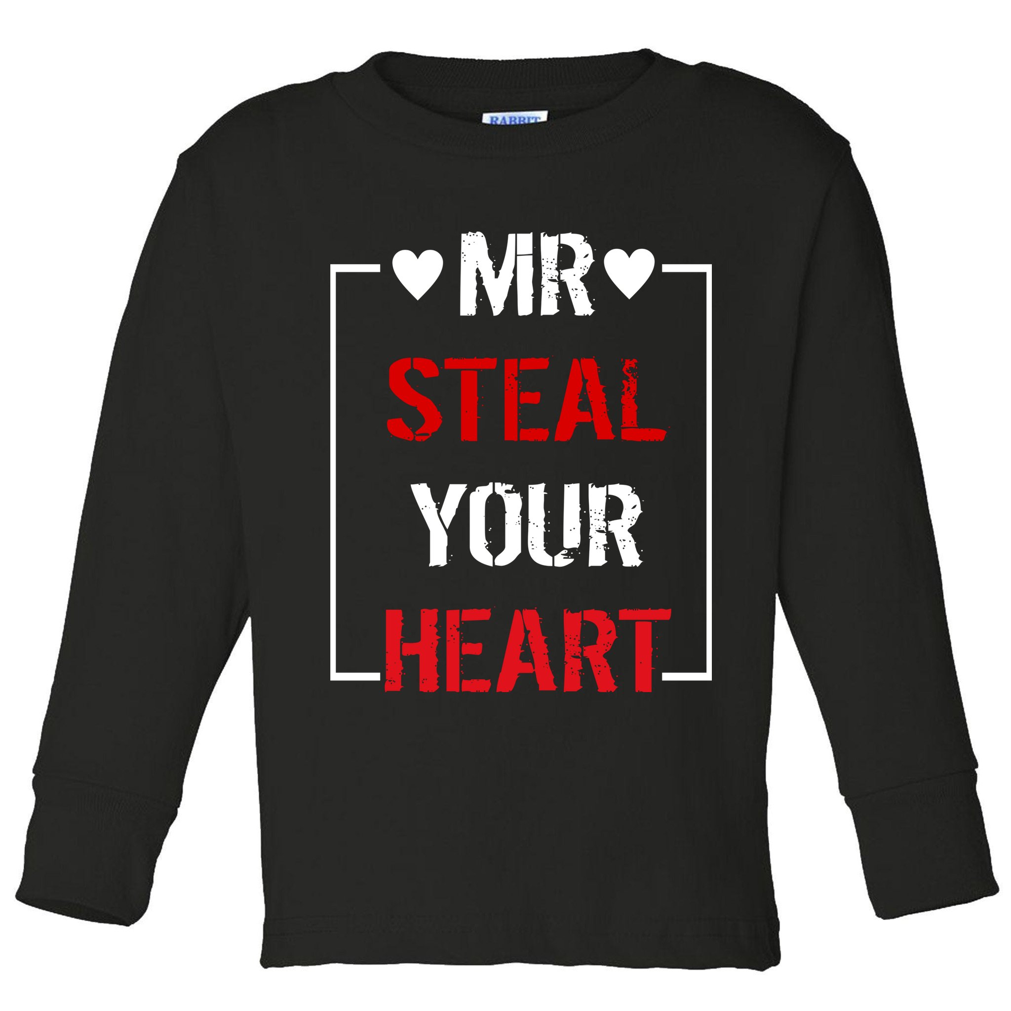 Mr. Steal Your Heart Valentines Day Toddler Long Sleeve Shirt