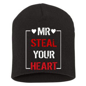 Mr. Steal Your Heart Valentines Day Short Acrylic Beanie