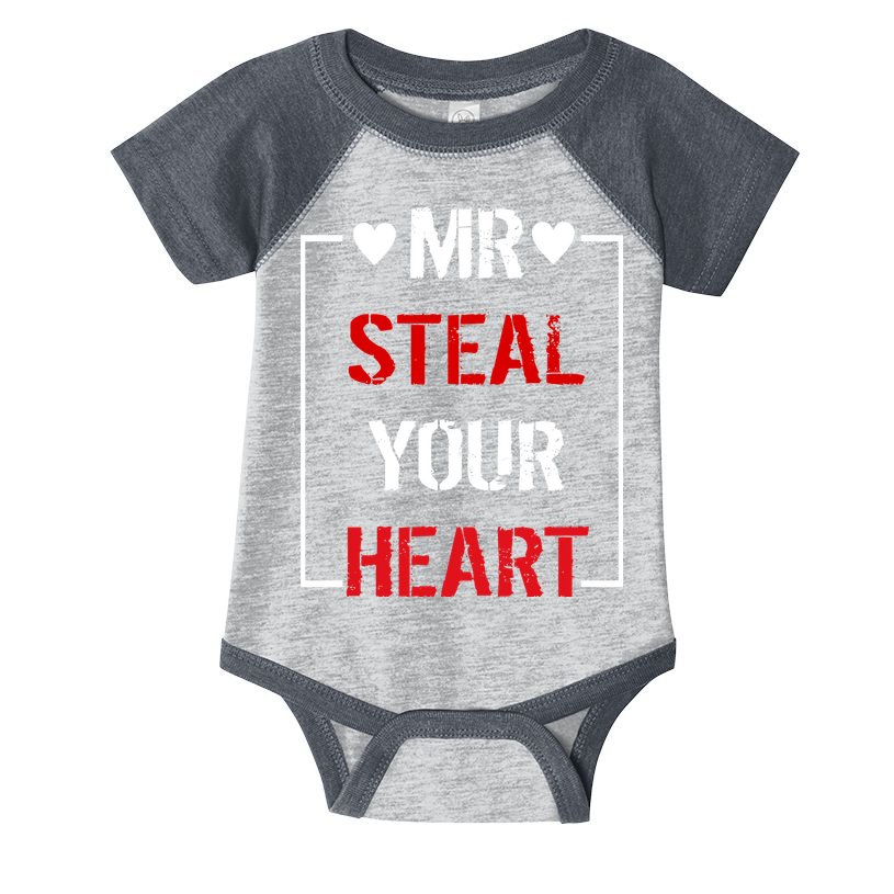 Mr. Steal Your Heart Valentines Day Infant Baby Jersey Bodysuit