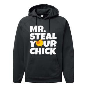 Mr Steal Your Chick Easter Chicken Egg Hunting Performance Fleece Hoodie