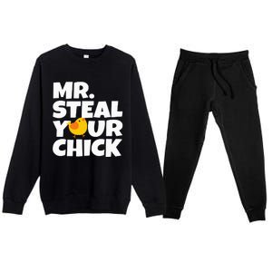 Mr Steal Your Chick Easter Chicken Egg Hunting Premium Crewneck Sweatsuit Set