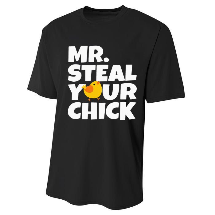 Mr Steal Your Chick Easter Chicken Egg Hunting Performance Sprint T-Shirt