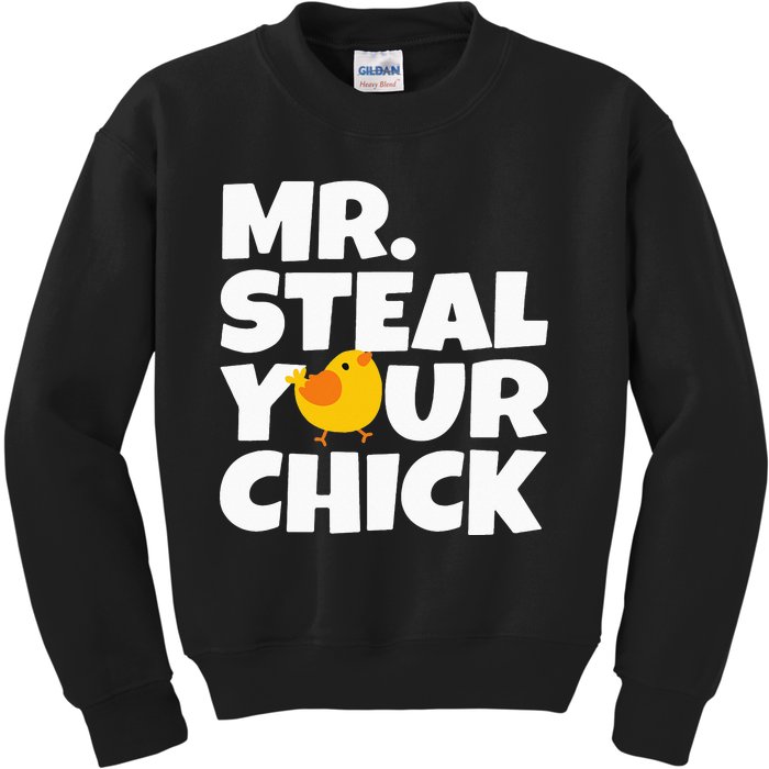 Mr Steal Your Chick Easter Chicken Egg Hunting Kids Sweatshirt