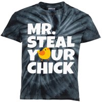 Mr Steal Your Chick Easter Chicken Egg Hunting Kids Tie-Dye T-Shirt