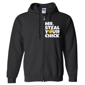 Mr Steal Your Chick Easter Chicken Egg Hunting Full Zip Hoodie