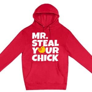 Mr Steal Your Chick Easter Chicken Egg Hunting Premium Pullover Hoodie