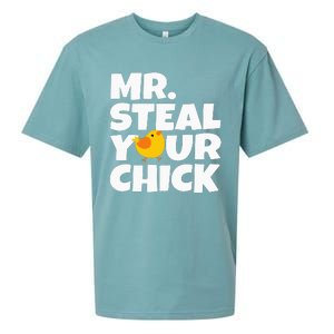 Mr Steal Your Chick Easter Chicken Egg Hunting Sueded Cloud Jersey T-Shirt