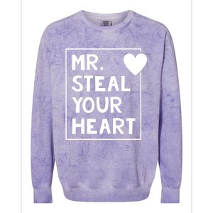 Mr Steal Your Heart Valentines Day Boy Colorblast Crewneck Sweatshirt