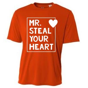 Mr Steal Your Heart Valentines Day Boy Cooling Performance Crew T-Shirt