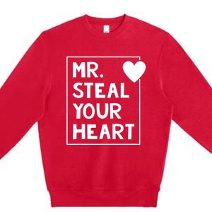 Mr Steal Your Heart Valentines Day Boy Premium Crewneck Sweatshirt