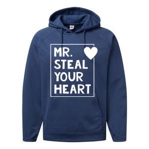 Mr Steal Your Heart Valentines Day Boy Performance Fleece Hoodie