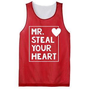 Mr Steal Your Heart Valentines Day Boy Mesh Reversible Basketball Jersey Tank