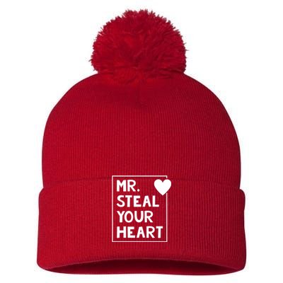 Mr Steal Your Heart Valentines Day Boy Pom Pom 12in Knit Beanie