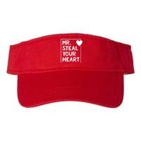 Mr Steal Your Heart Valentines Day Boy Valucap Bio-Washed Visor