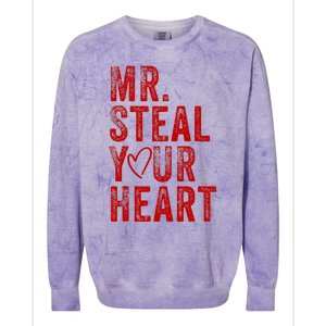 Mr Steal Your Heart Valentines Day Boy Colorblast Crewneck Sweatshirt