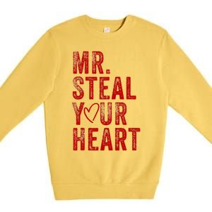 Mr Steal Your Heart Valentines Day Boy Premium Crewneck Sweatshirt