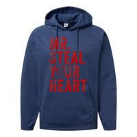 Mr Steal Your Heart Valentines Day Boy Performance Fleece Hoodie