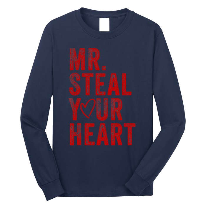 Mr Steal Your Heart Valentines Day Boy Long Sleeve Shirt