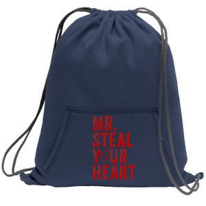 Mr Steal Your Heart Valentines Day Boy Sweatshirt Cinch Pack Bag