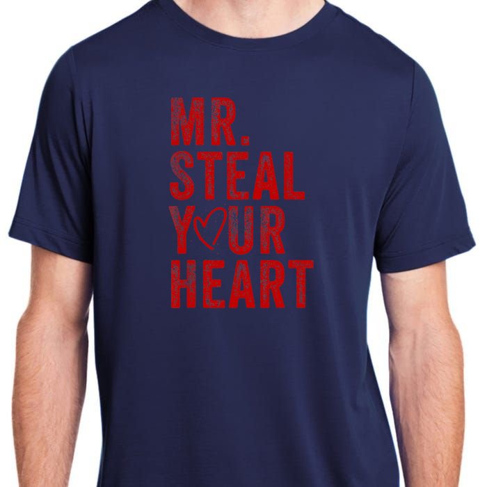 Mr Steal Your Heart Valentines Day Boy Adult ChromaSoft Performance T-Shirt