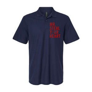 Mr Steal Your Heart Valentines Day Boy Softstyle Adult Sport Polo